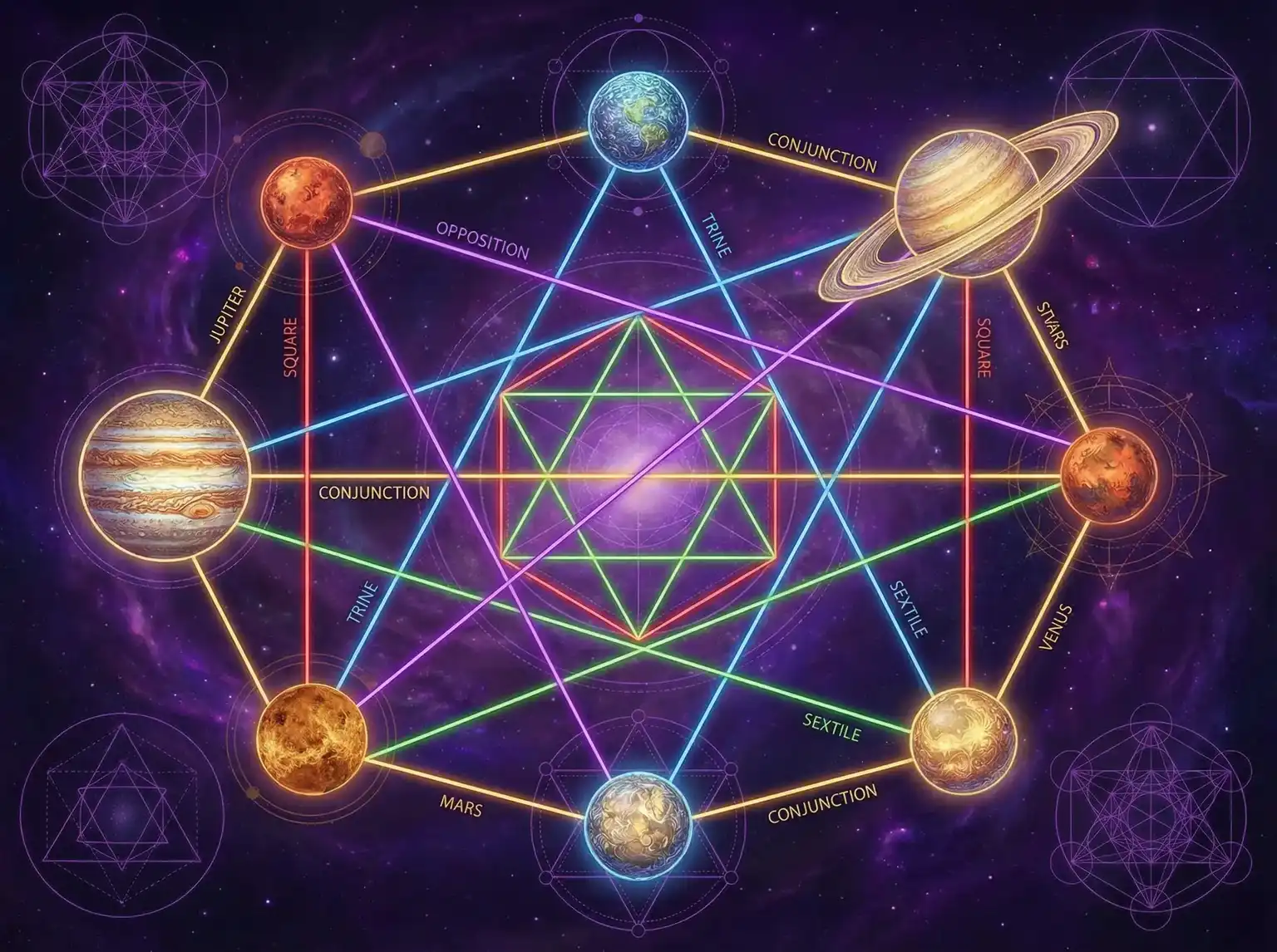 行星相位解读 - 欧阳震华皇家反千组 | 占星学进阶